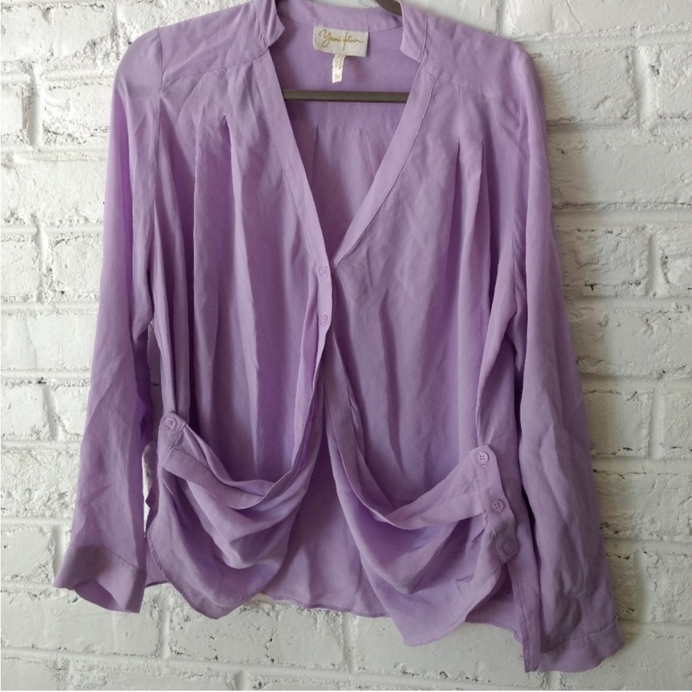 Anthropologie Yumi Kim Silk Origami Blouse
